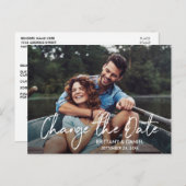 Carte Postale Script manuscrit Modifier La Date Nouvelle Date (Devant / Derrière)