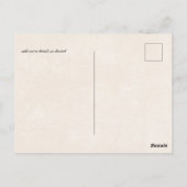 Carte Postale Script Mariage d'or bleu Dusty Budget (Dos)