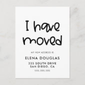 Carte Postale Script mignon que j'ai déplacé faire-part (Devant)