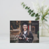 Carte Postale script mince moderne merci diplôme (Debout devant)