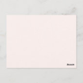 Carte Postale Script minimal Coeur rose doux 16 (Dos)