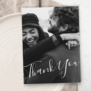 Carte Postale Script minimaliste moderne Mariage photo personnal