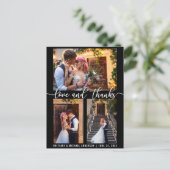 Carte Postale Script moderne 3 Mariage photo Amour et Merci (Debout devant)