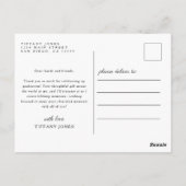 Carte Postale Script Moderne 3 Photos Remerciements de Diplômé (Dos)