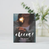 Carte Postale Script moderne Bravo à la photo du Nouvel An 2026 (Debout devant)