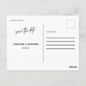 Carte Postale script moderne classe enregistrer la date (Dos)