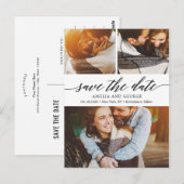 Carte Postale Script Moderne COULEUR ÉDITABLE Enregistrer La Dat (Devant / Derrière)