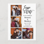 Carte Postale Script Moderne De Brosse Enregistrer La Date Coupl (Devant)