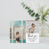 Carte Postale Script moderne de Merci Décontracté diplômé (Debout devant)