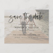 Carte Postale Script moderne Enregistrer La Date PostCard (Devant)
