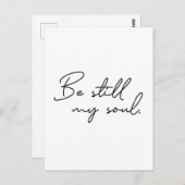 Carte Postale Script moderne être encore mon âme Typographie (Devant / Derrière)