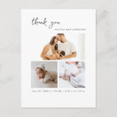 Carte Postale Script moderne Faire-part de naissance photo simpl (Devant)