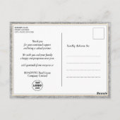 Carte Postale Script moderne Festive Parties scintillant argent  (Dos)