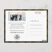 Carte Postale Script moderne Gold Silver Fireworks Photo d'entre (Dos)