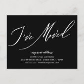 Carte Postale Script moderne J'ai déplacé Faire-part de déplacem (Devant)