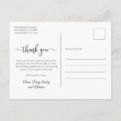 Carte Postale Script moderne Nouveau-né Photo Collage Merci (Dos)