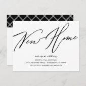 Carte Postale Script moderne Nouvelle maison Moteur Faire-part P (Devant / Derrière)