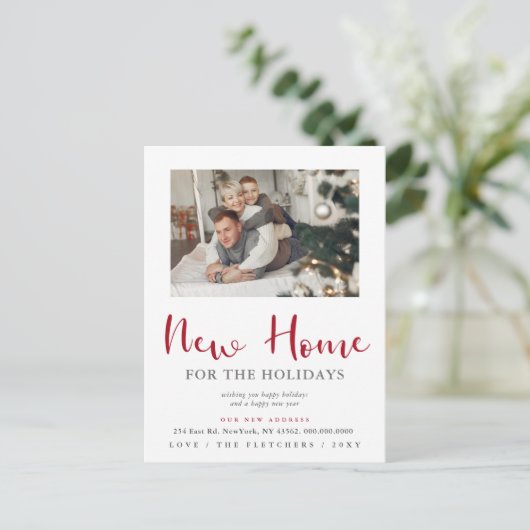 Carte Postale Script moderne Nouvelle maison pour les vacances P (Debout devant)