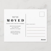 Carte Postale Script moderne Nouvelle maison pour les vacances P (Dos)