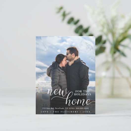 Carte Postale Script moderne Nouvelle maison pour les vacances P (Debout devant)