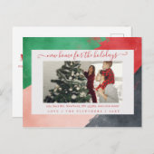 Carte Postale Script moderne Nouvelle maison pour les vacances P (Devant / Derrière)