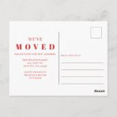 Carte Postale Script moderne Nouvelle maison pour les vacances P (Dos)