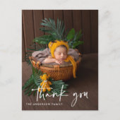 Carte Postale Script moderne Photo Merci bébé (Devant)