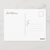 Carte Postale Script moderne une photo noir diplômé merci (Dos)