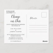 Carte Postale Script Modifier la date reportée Bois rustique (Dos)