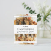 Carte Postale Script noir personnalisé blanc Recette moderne (Debout devant)