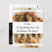 Carte Postale Script noir personnalisé blanc Recette moderne (Devant / Derrière)