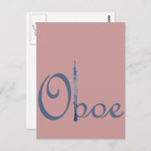 Carte Postale Script Oboe (Devant / Derrière)