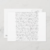 Carte Postale Script Paris (Devant / Derrière)