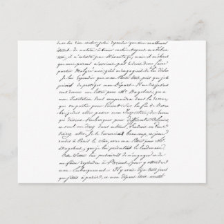 Carte Postale Script Paris