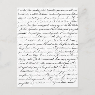 Carte Postale Script Paris