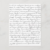 Carte Postale Script Paris (Devant)