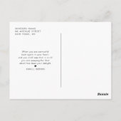 Carte Postale Script personnalisé Photo de remerciement pour mém (Dos)