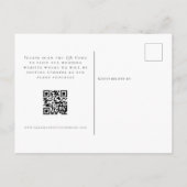 Carte Postale Script photo moderne QR Code Mariage Enregistrer L (Dos)