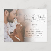 Carte Postale Script photo moderne QR Code Mariage Enregistrer L (Devant)