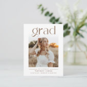 Carte Postale Script Photo Nursing Graduation Announcement (Debout devant)
