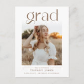 Carte Postale Script Photo Nursing Graduation Announcement (Devant)