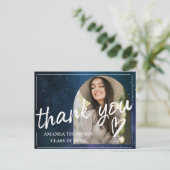 Carte Postale Script Police Écriture 2025 Remerciement Photo de (Debout devant)