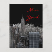 Carte postale Script Pop Art Night New York (Devant)