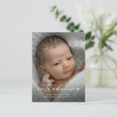 Carte Postale Script Présentation de la photo de bébé Merci (Debout devant)