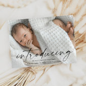 Carte Postale Script Présentation du Merci photo bébé