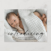 Carte Postale Script Présentation du Merci photo bébé (Devant)