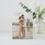 Carte Postale Script romantique | Calligraphie Enregistrer la da (Debout devant)