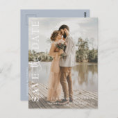 Carte Postale Script romantique | Calligraphie Enregistrer la da (Devant / Derrière)