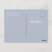 Carte Postale Script romantique | Calligraphie Enregistrer la da (Dos)