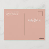 Carte Postale Script romantique | Calligraphie Enregistrer la da (Dos)